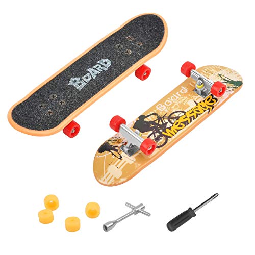 CS COSDDI 1 Stück Finger Skateboard Mini Griffbrett Mini Fingerboards Skatepark Spielzeug für Kinder als Geburtstag Geschenk (Zufällige Farbe) Cover