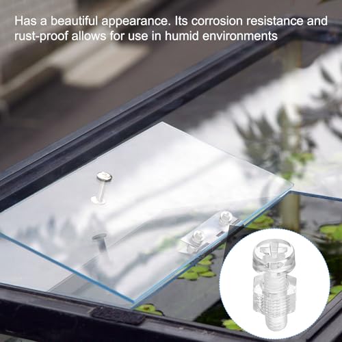 PATIKIL Kit de Tornillos de Acrílico Transparente M4x25mm y Tuercas Hexagonales, 30 Juegos de Tornillos de Cabeza Redonda Phillips de Plástico PC para Accesorios de Máquinas, Transparente - imagen 4