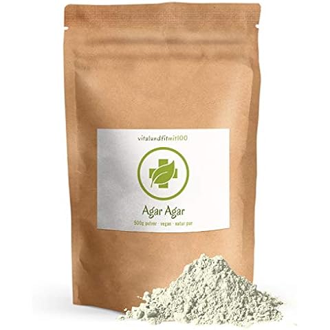 Agar Agar Pulver - 500 g - in Rohkostqualität - vegan - glutenfrei - laktosefrei Cover