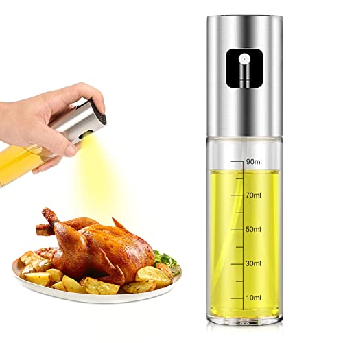 izeepe Pulverizador de aceite para cocinar, pulverizador de aceite de oliva, botella de spray de aceite de oliva de 105 ml, spray de aceite de oliva para ensalada, barbacoa, hornear en la cocina, asar
