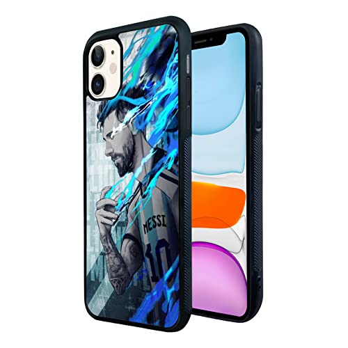 Cool Messi Soccer Phone Case, Creative Football Iphone 11 Case, Non-Slip Pattern Design And Shock Absorption, Soft Silica Gel Frame Support Black Phone Case For Teen Girls And Boys, Women And Men #TOP2