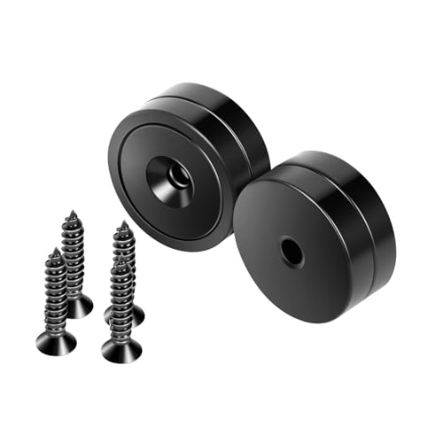 Neosmuk Magnete, 25mm Durchmesser, ideal für Holzwand, Whiteboard, Tür, Haus, Küche, Büro (schwarz, 4 Stück).