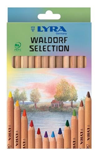 LYRA 3711121 Super Ferby Waldorf Selection Kartonetui mit 12 Farbstiften, Sortiert