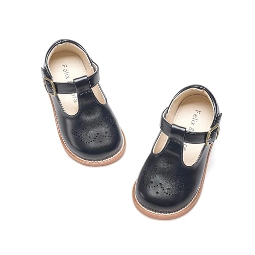 Image of Felix & Flora Toddler Girl Mary Jane Dress Shoes - School Oxford Flats for Girl Party Shoes.