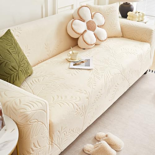 Housse de canapé en velours extensible pour rénover un canapé d'angle usé - 5