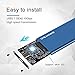 DMLIANKE M.2 to USB Enclosure Type-C M.2 SSD Enclosure m.2 Case sata m.2 Enclosure (Doesn't Support NVME SSD) (Blue)