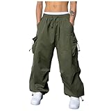 Pantalones deportivos de entrenamiento tipo cargo para hombre, verano, otoño, plisados, corte alto, pierna recta, pantalones básicos de pierna larga para hombre 2024, C-121 Verde Lima Ejército, XL