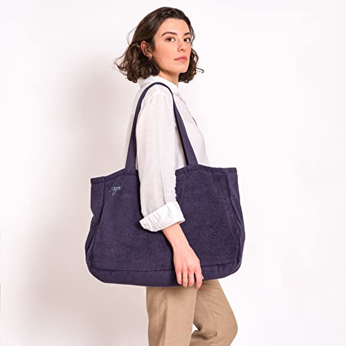 Bolsa reversible de algodón Luzia para playa miniatura 2