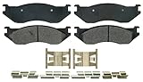 Wagner QuickStop ZX966B Semi-Metallic Disc Pad Set Includes Pad Installation Hardware, Front