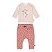 Feetje Conjunto de dos piezas para bebé, camiseta de manga larga y pantalón de chándal Full of Love III, Melocotón Terra, 6 mes