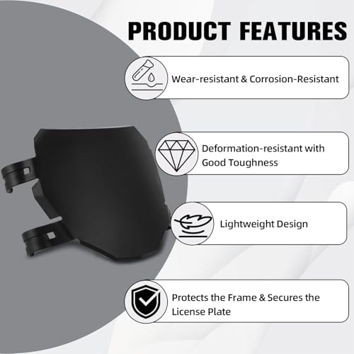 Motorrad Nummernschild,Kennzeichenhalter Motorrad Vorne Nummernschild Halterung für Surron Light Bee/Talaria Sting/X160 X260/Eride Pro S SS SR Ebike Minibikes Schwarz