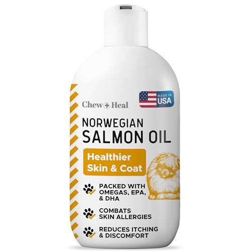 Salmon Oil for Dogs - Premium Fish Oil for Skin and Coat Health - Omega 3 Supplement - Supports...