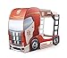 Best For Kids Łóżko samochodowe Truck Duo, łóżko piętrowe, łóżko dla bliźniaków z szafą, szufladą, drabinką i stelażem (straż pożarna)