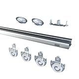Photo Gallery weworth bypass - binario per porta scorrevole, 121,9 cm, set di binari in acciaio, facile da installare, senza intoppi e silenziosamente, per sistema a 2 ante Photo Gallery weworth bypass - binario per porta scorrevole, 121,9 cm, set di binari in acciaio, facile da installare, senza intoppi e silenziosamente, per sistema a 2 ante