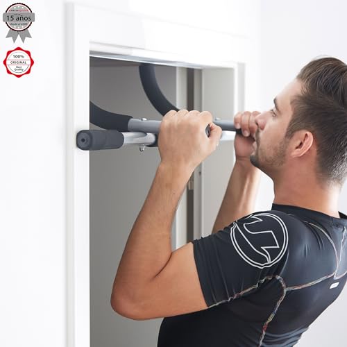 Ultrasport Barra dominadas, Estante Puerta, Entrenador Cuerpo, Entrenador Multifuncional, Utilizar sin taladrar, Dispositivo Entrenamiento hogar Oficina, Barra Flexiones, Adecuado Diversos Ejercicios - Imagen 5