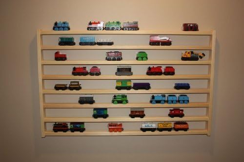 Mega - Thomas Train Wooden Storage Display Wall Rack Shelf Play Table Accessory Case for Brio Chuggington Melissa and Doug