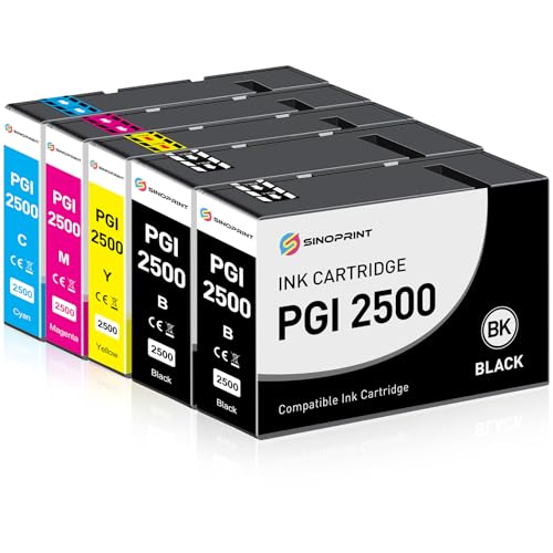 EMBRIIO PGI-2500XL PGI-2500 XL Kit 4 Cartucce d'Inchiostro Sostituzione per Canon MAXIFY MB5050 MB5150 MB5350 iB4050 iB4150 MB5155 MB5450 MB5455 EMBRIIO PGI-2500XL PGI-2500 XL Kit 4 Cartucce d'Inchiostro Sostituzione per Canon MAXIFY MB5050 MB5150 MB5350 iB4050 iB4150 MB5155 MB5450 MB5455