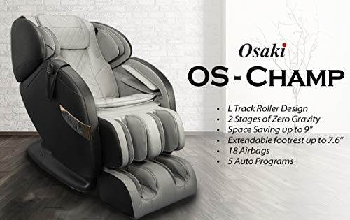 Osaki OS-Champ Massage Chair, Black & Brown