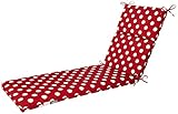 Pillow Perfect - 385389 Outdoor/Indoor Polka Dot Chaise Lounge Cushion, 72.5 in. L X 21 in. W X 3 in. D, Red