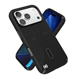 Speck PRESIDIO2 Custodia per iPhone 17 Pro, ClickLock Interlock, custodia protettiva sottile, nero/grigio ardesia/bianco