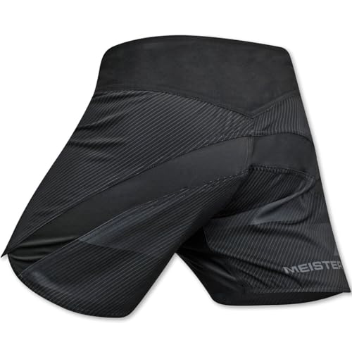 Meister Bermuda híbrida de cano médio para boxe, MMA e Muay Thai, Black Enigma, P