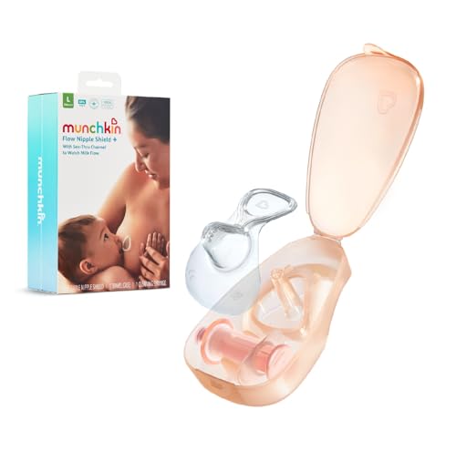 Munchkin Flow 24mm Nipple Shield+ with See-Thru Channel | Breastfeeding