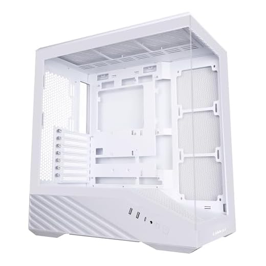 Lian Li V100 ATX Mid-Tower PC Case, LED RGB Strip, Display Platform Design with Tempered Glass, Support 420mm GPUs, 360mm Radiator, Side I/O & Optimized Airflow, Dust Filiter - White (V100W)