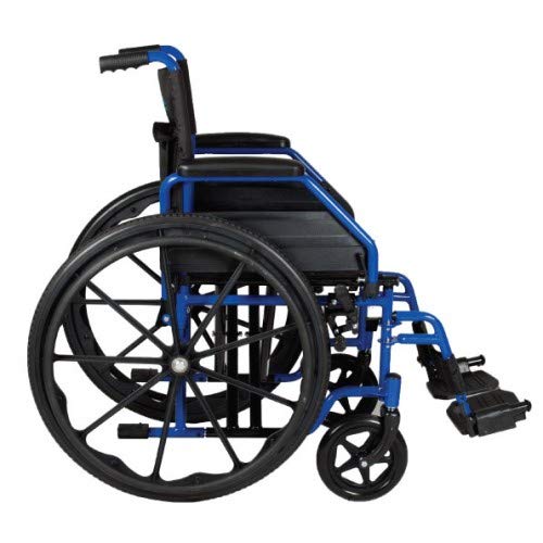 TERMIGEA Carrozzina Pieghevole Seduta 46 cm Blu Acciaio
