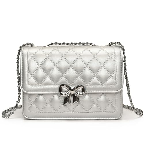 Image of Travistar Crossbody Bags for Women Small Handbags PU Leather Shoulder Bag Purse Evening Bag Quilted Satchels with Chain Strap