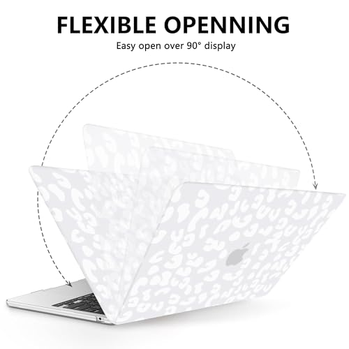 Image of AKIT for MacBook Air 15 inch Case M5 M4 M3 M2 Chip 2026-2023, Leopard White