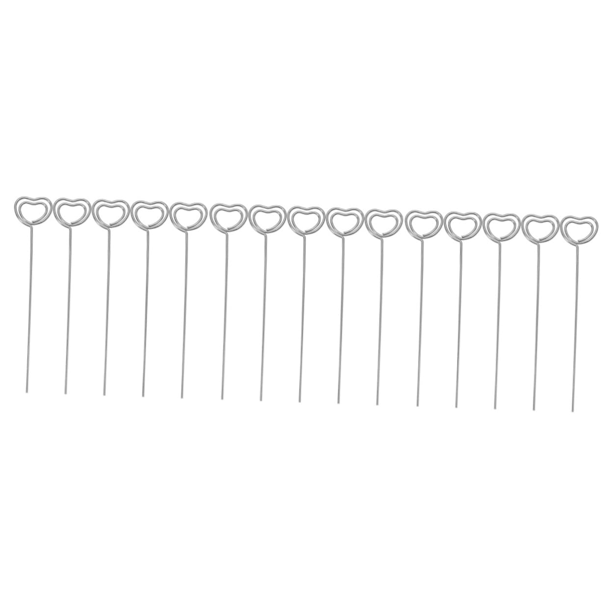DECHOUS 3 Set di Portafoto A Forma di Cuore in Metallo con Clip per Foto per Casa Ufficio Matrimonio Argento 50 Pezzi*3