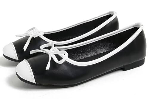 Hee grand Women's Flats Dressy Square Toe Comfortable Bowknot Ballet Flats Shoes