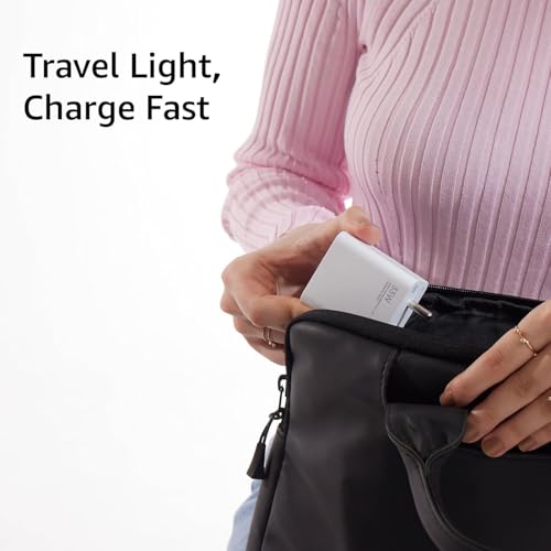 Image of 33w Rapid Charger Adapter with USB-C Cable, Quick Charge 3.0 Power Adapter Compatible with Redmi Note Series, Poco, Mi, Any Type C Devices - with Power Delivery (White)