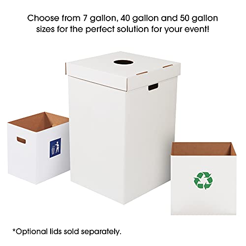 AVIDITI Cardboard Trash Cans and Recycling Bins, 40 Gallon 18"L x 18"W x 30"H 10Pack
