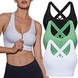 ✔Classic Design: Our sports bra features a square neck, wide strap design,crisscross back adds a touch of style to your workout attire that is sure to turn heads at the gym or on the go. ✔High Support: With removable cups and high support material, o...