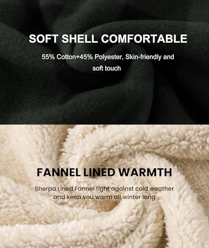 Image of onedog Mens Zip Up Hoodies Fleece Sherpa Lined Sweatshirt Winter Warm Jacket
