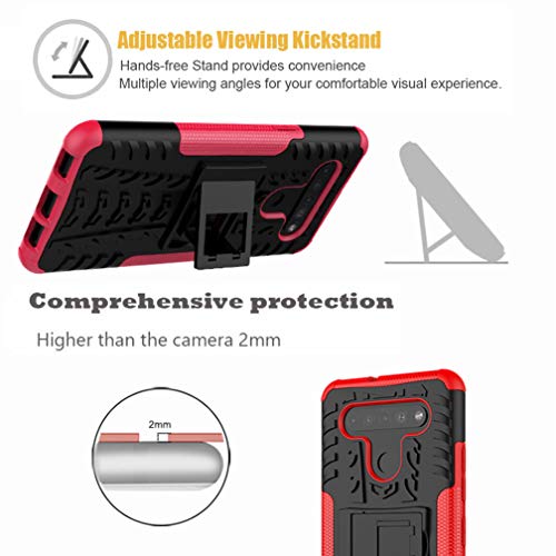 HAOTIAN Cover per LG K41S / K51S Cover e 2 Vetro