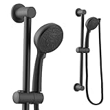 Moen Matte Black Eco-Performance 4-Spray Pattern Detachable Handheld Showerhead with 69-Inch-Long Hose and 30-Inch Slide Bar, 3669EPBL