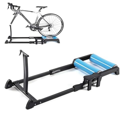 DFYOZX Entrenador de Bicicleta Plegable Rodillo de Ciclismo Plataforma de...