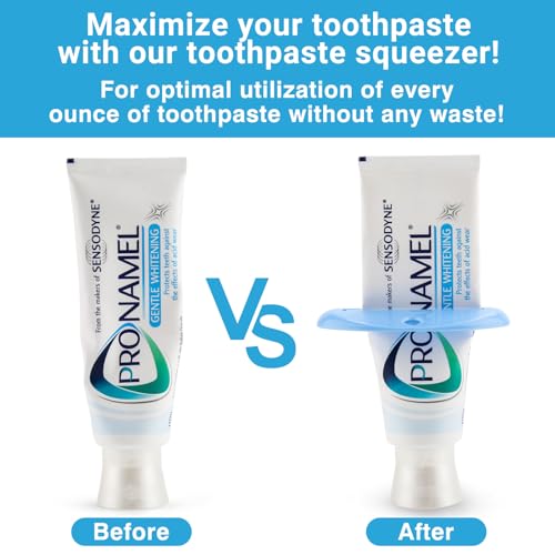 Image of Self-Closing XXL Toothpaste Caps - 3 Pack - 19 mm Inner Diameter - Fits Large Sensodyne Pronamel & Wide-Neck Tubes Only (Check Size Guide) - Food-Grade Silicone, BPA-Free