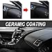 Car Crystal Coating, Ceramic Coating Plastic Refurbish Agent, 30ml Professional Automobile Restoration for Dashboard, Seats, Steering Wheel, Wheels, Waterproof with Applicator Sponge and Cloth