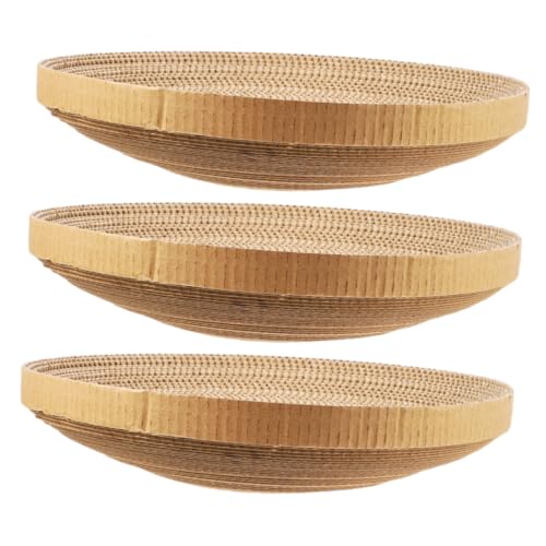 HYTROVE 3個猫用段ボール替え芯 スクラッチボード 家用 ペットおもちゃ 便