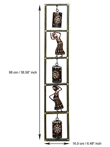 Image of Dancing Tribal Women Decorative Iron Wall Hanging