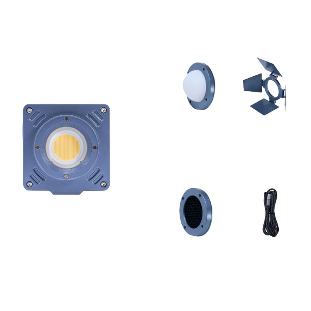 20W Pocket LED Video Light 2700K-6500K Photography Light with Softbox Honeycomb Grid Barndoor 12FX for Photo Studio,A