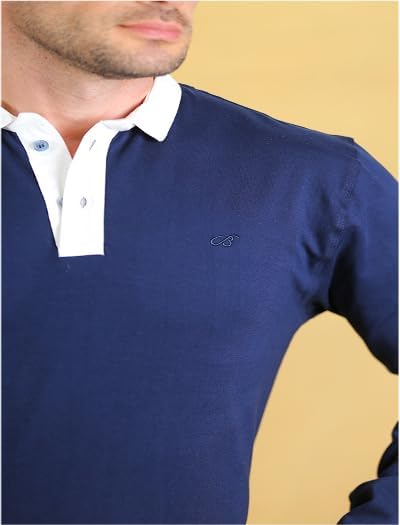 Bright Moon Men's Polo Shirts - Durable Ribbed Collar, Tagless Design | Stretchy Short Sleeve Polo Shirt - Image 3