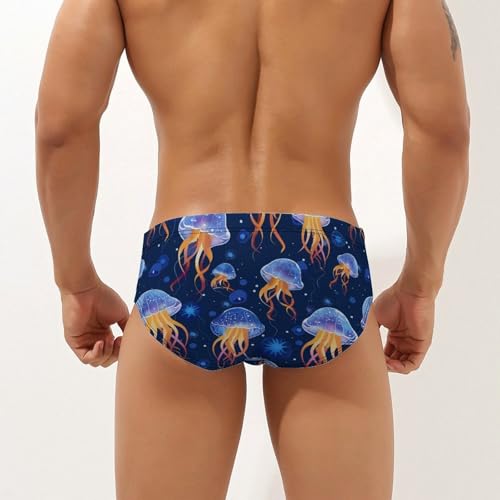 Jelly Fish Blue Novelty Men's Brief Swimwear Pants Swimming Trunks Beach Shorts Underwear2