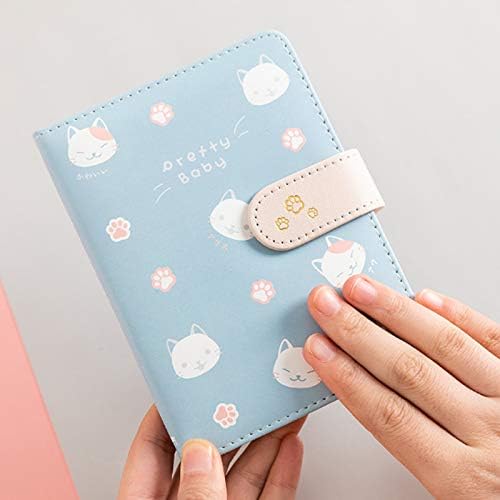 Vista 3 de Cuaderno con tapa de piel para estudiantes, con diseño de gato, libro de notas o diario