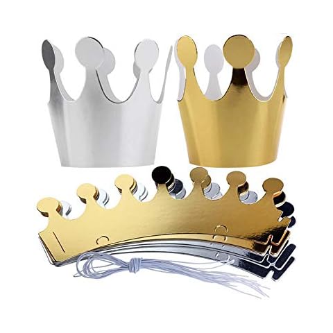 20 Pcs Gold and Silver Birthday Party Hats Cover