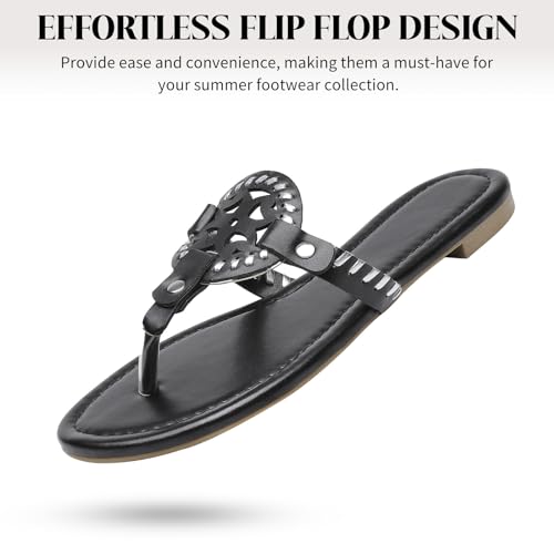 katliu Women's Flat Sandals Flip Flop Thong Sandals Cute Dressy Sandals4