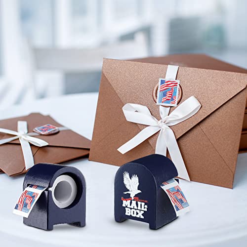 Wesiti UTE-WESITI-401 6 Pcs Wooden Stamp Roll Dispenser Wood Postage Stamp Dispenser thumb #6